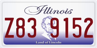 IL license plate Z839152