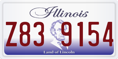 IL license plate Z839154