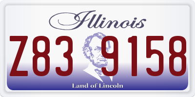 IL license plate Z839158