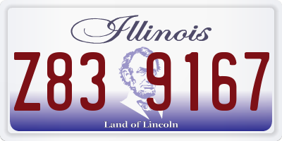 IL license plate Z839167