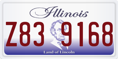 IL license plate Z839168