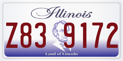 IL license plate Z839172