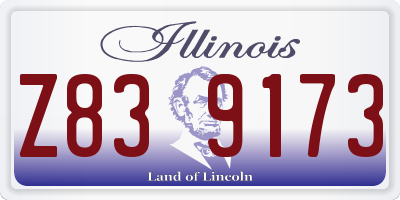 IL license plate Z839173