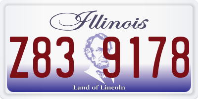 IL license plate Z839178