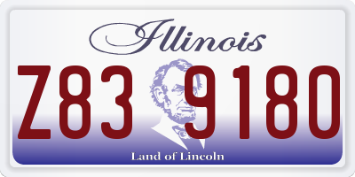 IL license plate Z839180