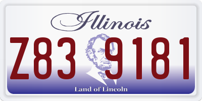 IL license plate Z839181