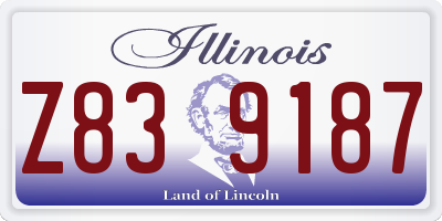 IL license plate Z839187