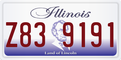 IL license plate Z839191