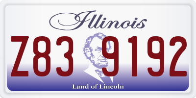 IL license plate Z839192