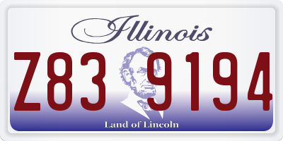 IL license plate Z839194