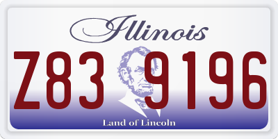 IL license plate Z839196