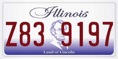 IL license plate Z839197