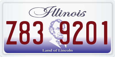 IL license plate Z839201