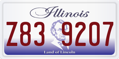 IL license plate Z839207