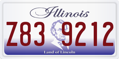 IL license plate Z839212