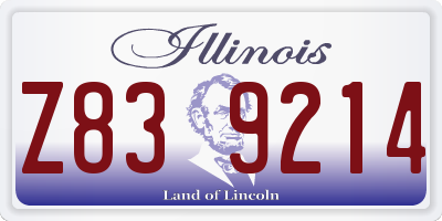IL license plate Z839214