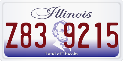 IL license plate Z839215