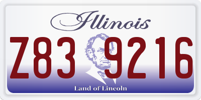 IL license plate Z839216