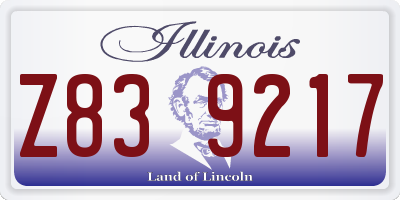 IL license plate Z839217