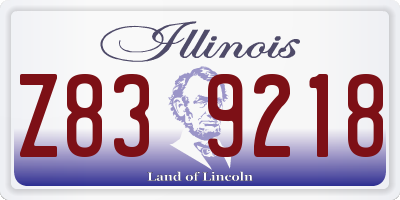 IL license plate Z839218
