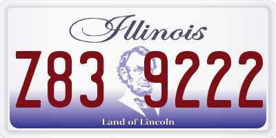 IL license plate Z839222