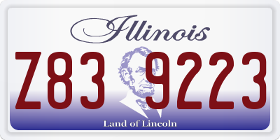 IL license plate Z839223