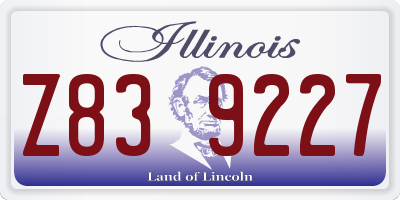 IL license plate Z839227