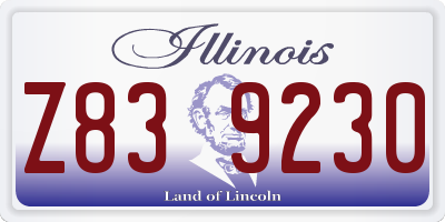 IL license plate Z839230