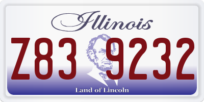 IL license plate Z839232