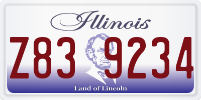 IL license plate Z839234