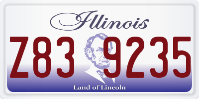 IL license plate Z839235