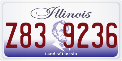 IL license plate Z839236