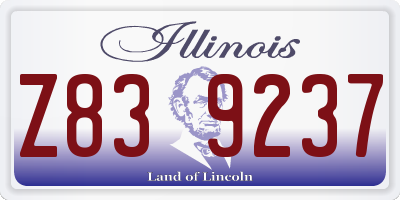 IL license plate Z839237