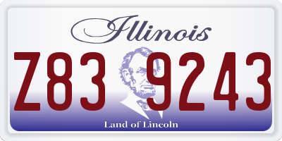 IL license plate Z839243