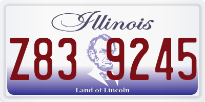 IL license plate Z839245