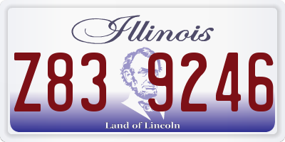 IL license plate Z839246