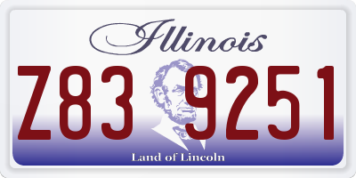 IL license plate Z839251