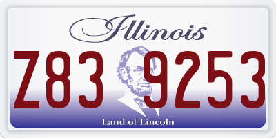 IL license plate Z839253