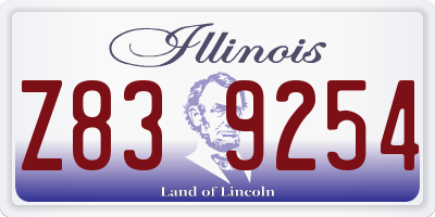 IL license plate Z839254