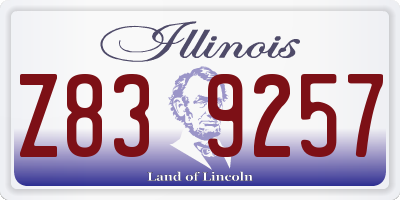 IL license plate Z839257