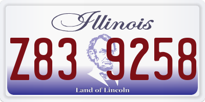 IL license plate Z839258
