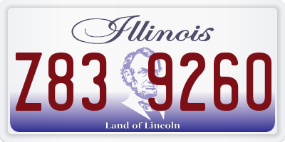 IL license plate Z839260