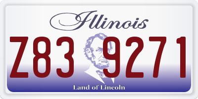 IL license plate Z839271