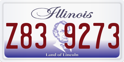 IL license plate Z839273