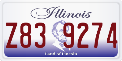 IL license plate Z839274