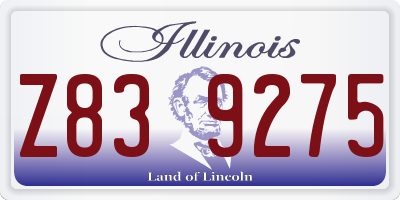 IL license plate Z839275