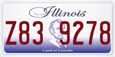 IL license plate Z839278
