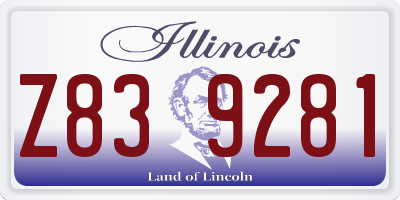 IL license plate Z839281