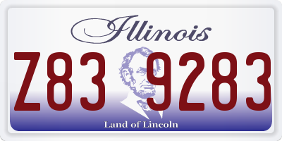 IL license plate Z839283