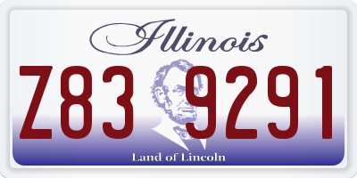 IL license plate Z839291